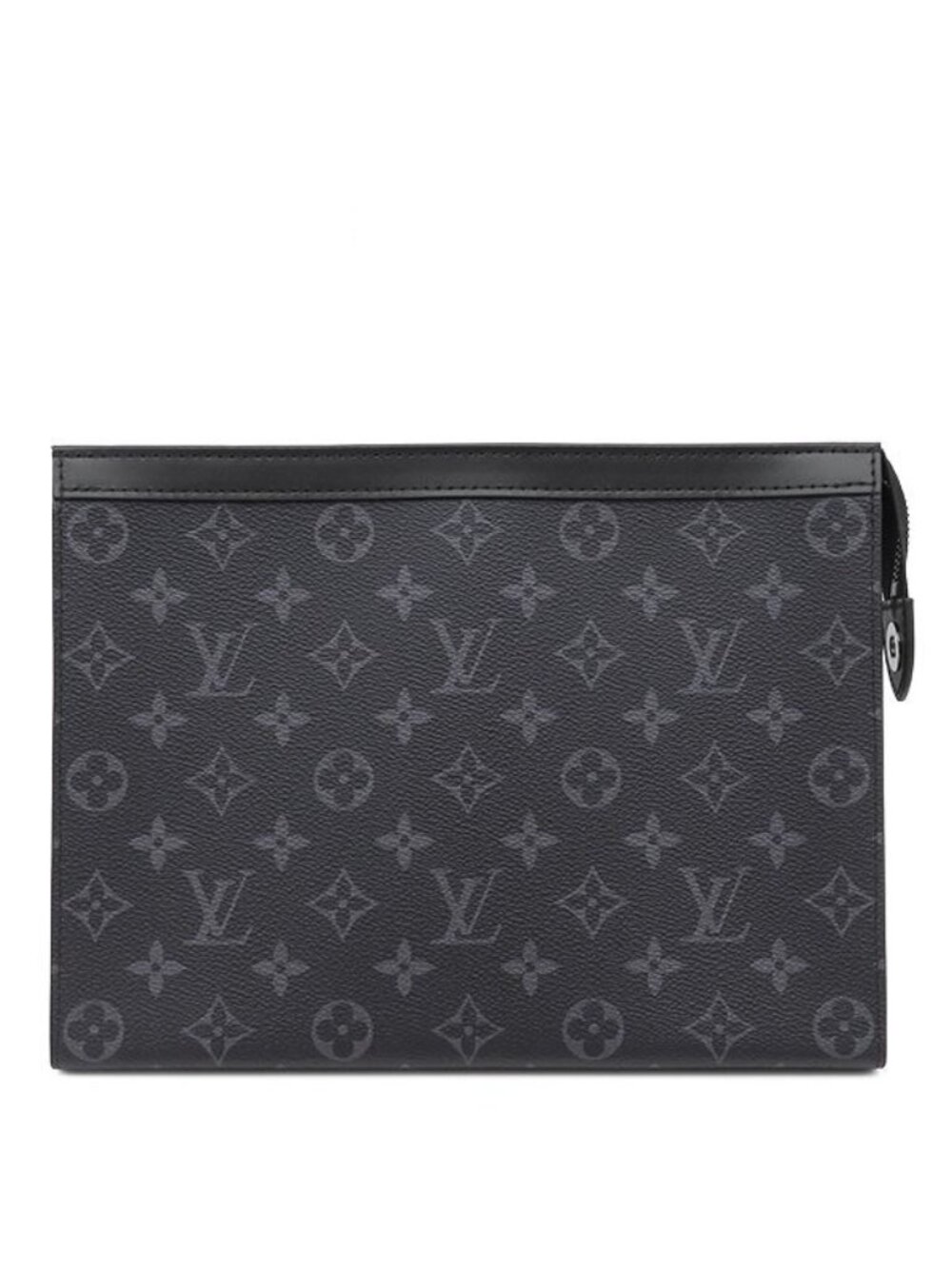 Louis Vuitton Clutch Pochette Voyage MM Monogram Eclipse Silver